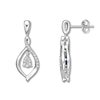 Thumbnail Image 4 of Convertible Lab-Created Sapphire Earrings Sterling Silver