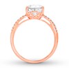 Thumbnail Image 2 of Lab-Created White Sapphire Ring Pear/Round 10K Rose Gold