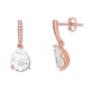 Thumbnail Image 0 of Lab-Created White Sapphire Earrings 10K Rose Gold