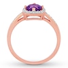 Thumbnail Image 1 of Amethyst Ring 1/8 ct tw Diamonds 10K Rose Gold