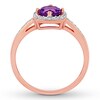 Thumbnail Image 1 of Amethyst Ring 1/8 ct tw Diamonds 10K Rose Gold