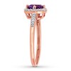 Thumbnail Image 2 of Amethyst Ring 1/8 ct tw Diamonds 10K Rose Gold