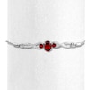 Thumbnail Image 1 of Garnet Bolo Bracelet Lab-Created Sapphires Sterling Silver