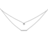Thumbnail Image 1 of Lab-Created White Sapphire Layered Necklace Sterling Silver