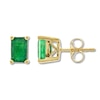 Thumbnail Image 0 of Natural Emerald Earrings 10K Yellow Gold