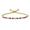 Thumbnail Image 0 of Le Vian Sapphire/Ruby Bolo Bracelet 1/5 ct tw Diamonds 14K Honey Gold