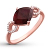 Thumbnail Image 3 of Lab-Created Ruby Ring 1/20 ct tw Diamonds 10K Rose Gold