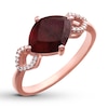 Thumbnail Image 4 of Lab-Created Ruby Ring 1/20 ct tw Diamonds 10K Rose Gold