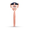 Thumbnail Image 2 of Lab-Created Sapphire Ring 1/20 ct tw Diamonds 10K Rose Gold