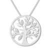 Thumbnail Image 1 of Lab-Created White Sapphire Tree Necklace Sterling Silver