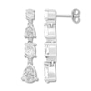 Thumbnail Image 1 of Lab-Created White Sapphire Drop Earrings Sterling Silver