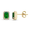 Thumbnail Image 0 of Lab-Created Emerald Earrings 10K Yellow Gold
