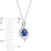 Thumbnail Image 2 of Lab-Created Sapphire Necklace Sterling Silver
