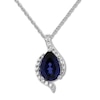 Thumbnail Image 0 of Lab-Created Sapphire Necklace Sterling Silver