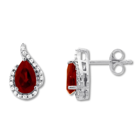 Lab-Created Ruby Earrings Lab-Created Sapphires Sterling Silver | Kay