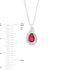 Thumbnail Image 2 of Lab-Created Ruby Necklace Lab-Created Sapphires Sterling Silver