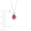Thumbnail Image 3 of Lab-Created Ruby Necklace Lab-Created Sapphires Sterling Silver