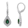 Thumbnail Image 1 of Lab-Created Emerald Earrings Sterling Silver