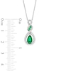 Thumbnail Image 2 of Lab-Created Emerald Necklace Sterling Silver