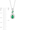 Thumbnail Image 3 of Lab-Created Emerald Necklace Sterling Silver
