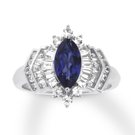 Kay Lab-Created Sapphire Ring Sterling Silver