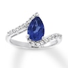Thumbnail Image 1 of Lab-Created Sapphire Ring Sterling Silver