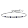 Thumbnail Image 0 of Lab-Created Sapphire Bolo Bracelet Sterling Silver