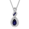 Thumbnail Image 0 of Lab-Created Sapphire Necklace Sterling Silver