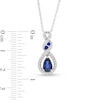 Thumbnail Image 3 of Lab-Created Sapphire Necklace Sterling Silver