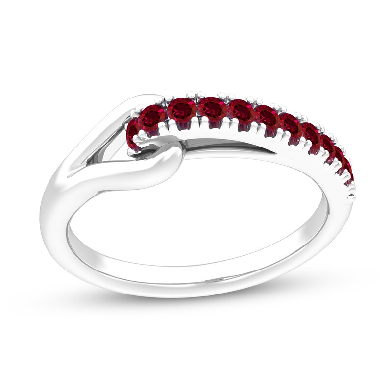 Love + Be Loved Lab-Created Ruby Ring Sterling Silver