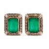 Le Vian Emerald Earrings 1/3 ct tw Diamonds 14K Strawberry Gold