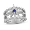 True North Star Ring Blue & White Lab-Created Sapphires Sterling Silver
