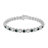 Kay Lab-Created Emerald & Lab-Created White Sapphire Bracelet Sterling Silver 7.25"