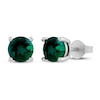 Thumbnail Image 0 of Lab-Created Emerald Stud Earrings Sterling Silver