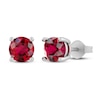 Thumbnail Image 0 of Lab-Created Ruby Stud Earrings Sterling Silver
