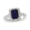 Thumbnail Image 1 of Lab-Created Blue Sapphire & Lab-Created White Sapphire Ring Sterling Silver