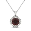 Thumbnail Image 0 of Lab-Created Ruby & Lab-Created White Sapphire Necklace Sterling Silver 18"