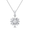 Lab-Created White Sapphire Necklace Sterling Silver 18"