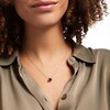 Thumbnail Image 3 of Lab-Created Ruby Solitaire Necklace Round-cut Sterling Silver 18"