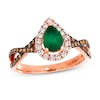 Thumbnail Image 1 of Le Vian Emerald Ring 3/8 ct tw Diamonds 14K Strawberry Gold