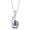 Thumbnail Image 0 of Le Vian Sapphire Necklace 1/6 ct tw Diamonds 14K Vanilla Gold 18"