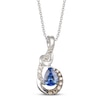 Thumbnail Image 1 of Le Vian Sapphire Necklace 1/6 ct tw Diamonds 14K Vanilla Gold 18&quot;