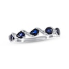Thumbnail Image 0 of Sapphire Ring 1/10 ct tw Diamonds 10K White Gold