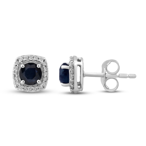 14K GOLD PLATE #957 925 SILVER Details about / NATURAL BLACK BLUE SAPPHIRE EARRINGS