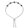 Thumbnail Image 0 of Blue Sapphire Bolo Bracelet 3/8 ct tw Diamonds 10K White Gold 6.5"