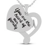 Thumbnail Image 4 of White Lab-Created Sapphire MOM Heart Necklace Sterling Silver 18&quot;