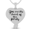 Thumbnail Image 3 of Blue Lab-Created Sapphire Mom Heart Necklace Sterling Silver 18&quot;