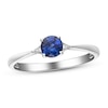Thumbnail Image 1 of Blue Sapphire & Diamond Accent Ring 10K White Gold