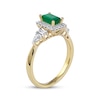 Thumbnail Image 1 of Emerald Ring 1/3 ct tw Diamonds 10K Yellow Gold