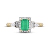 Thumbnail Image 2 of Emerald Ring 1/3 ct tw Diamonds 10K Yellow Gold